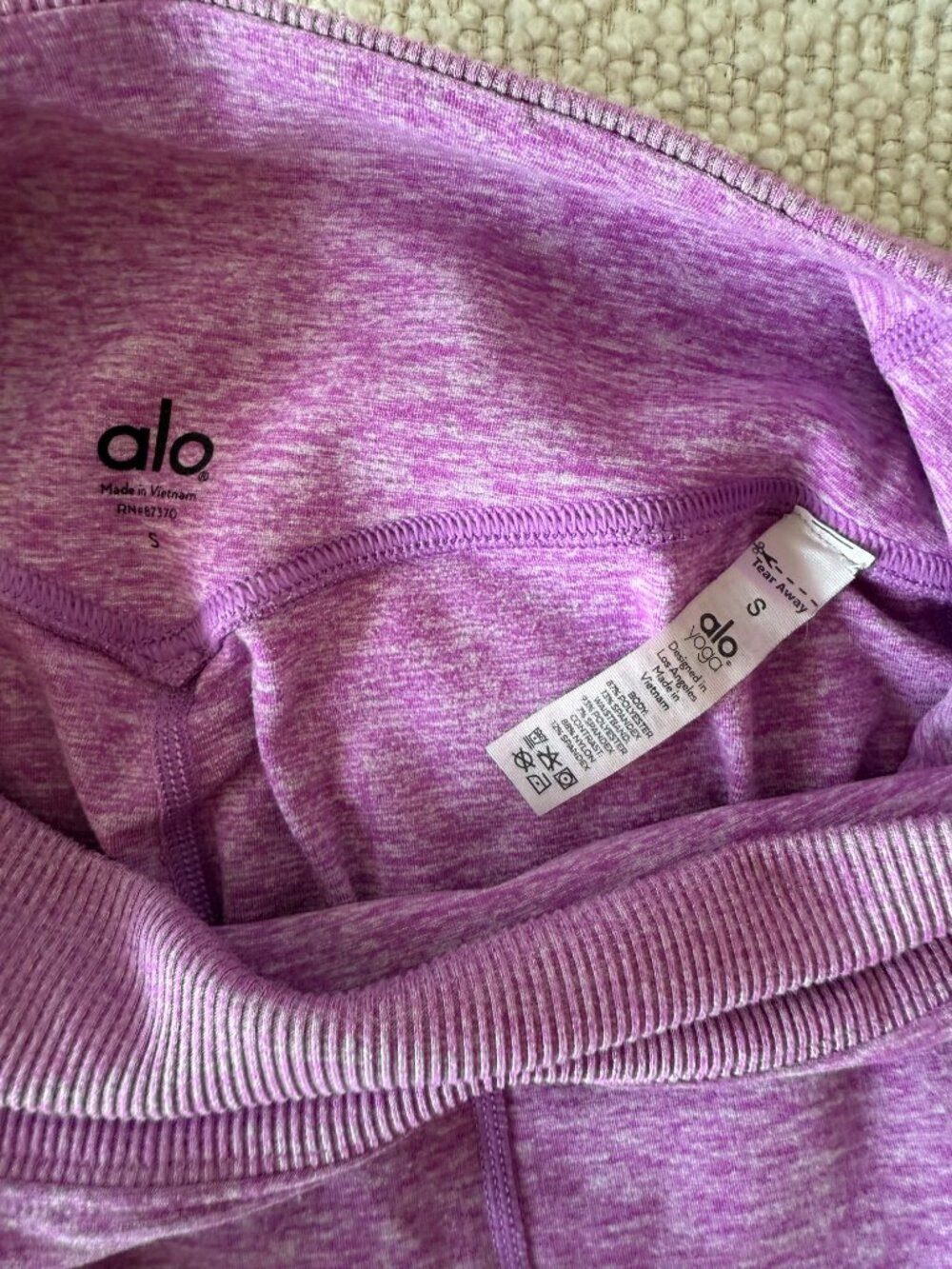 Alo Yoga Alosoft Lavish Bra & High-Waist Lounge Leggings in Electric Violet - Picture 8 of 9